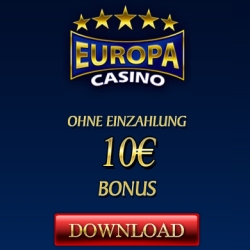 Europacasino 10 € Casino Bonus ohne Einzahlung