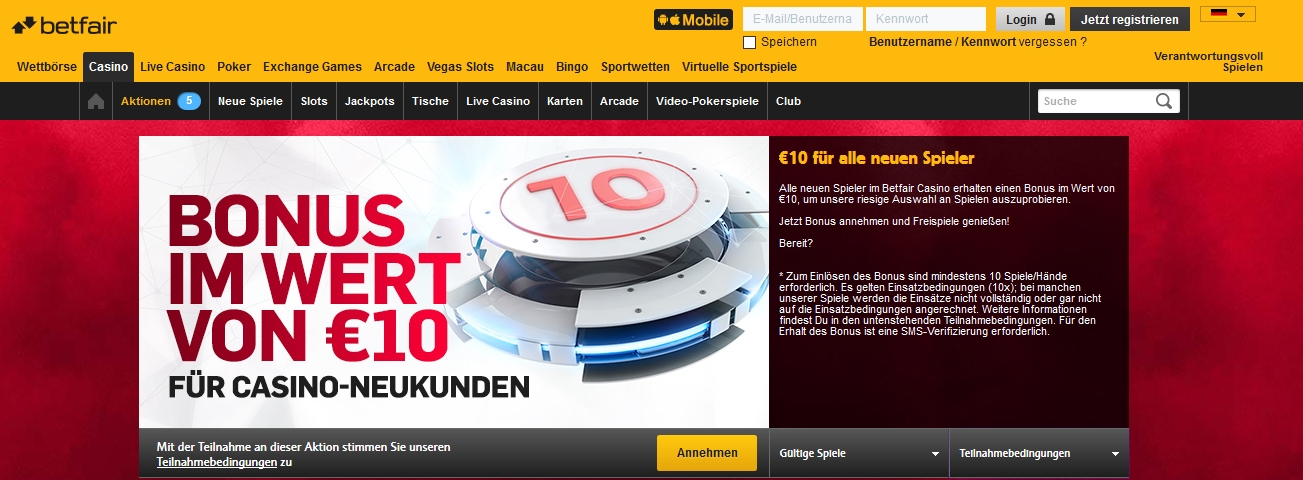 Betfair Casino Bonus Ohne Einzahlung Betfair Casino Bonus Ohne Einzahlung