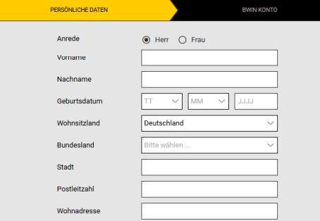 Bwin Registrierung