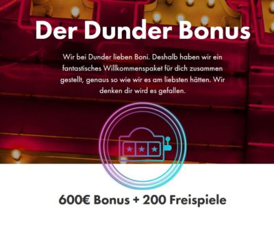 Dunder Freispiele 2020