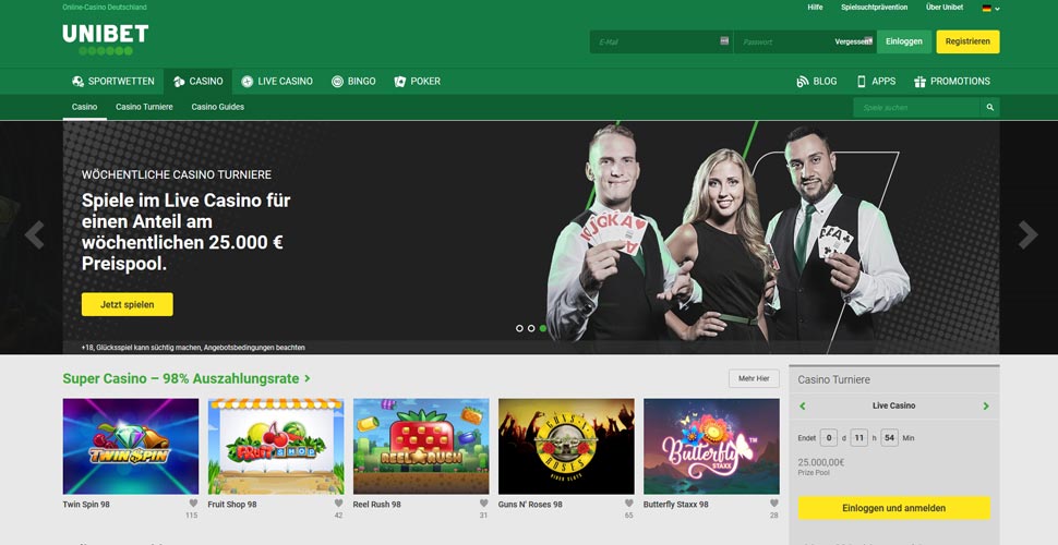 Unibet Casino Vorschau