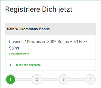 Unibet Registrierung