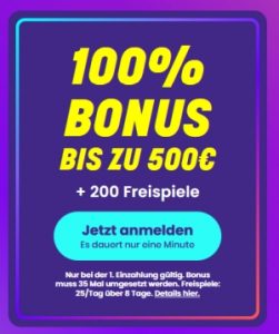 Wildz Casino Bonus 100% bis 500€