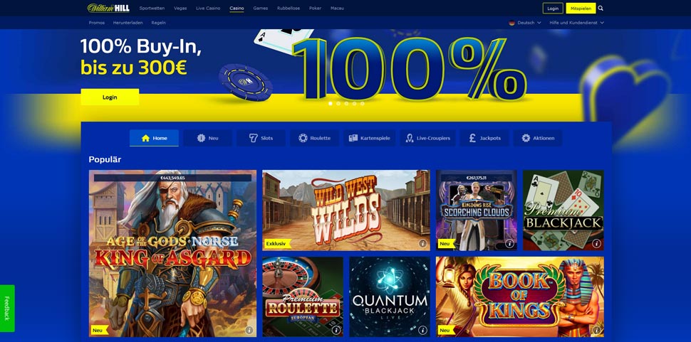 William Hill Casino Vorschau